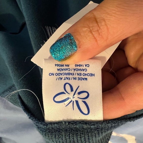 COPY - DARK MUTED AQUA BLUE CARDIGAN SWEATER OPEN FRONT CHARLOTTE HORNETS XL LO… - Picture 11 of 12